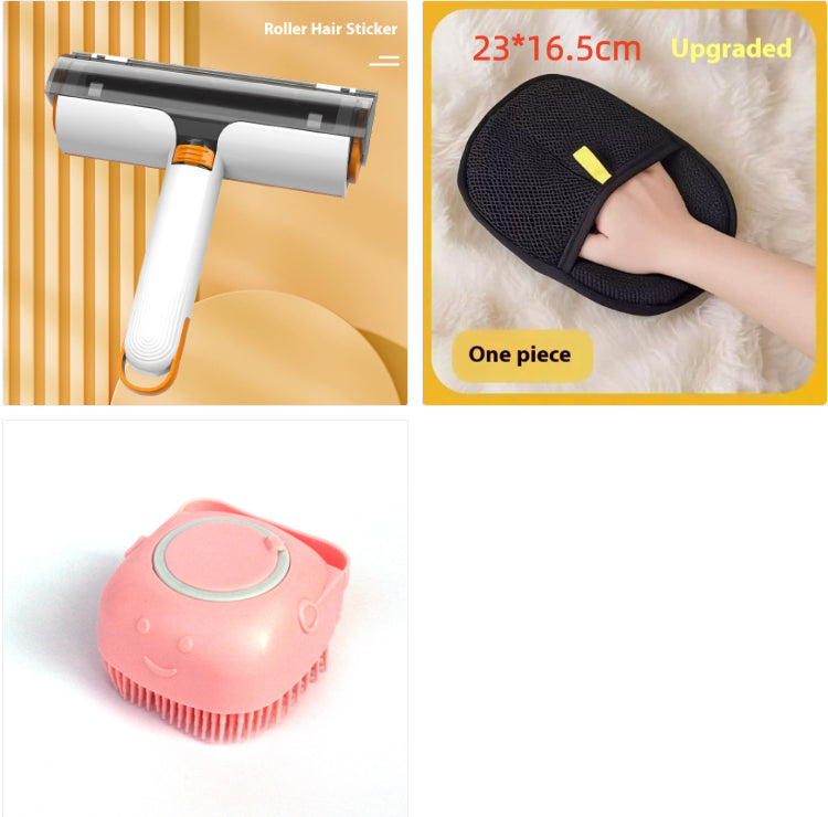 Dual-Sided Pet Hair Remover Grooming Glove for Cats