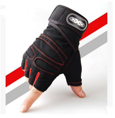 Half Finger Cycling Gloves, Breathable Anti-Slip, Sky Blue L