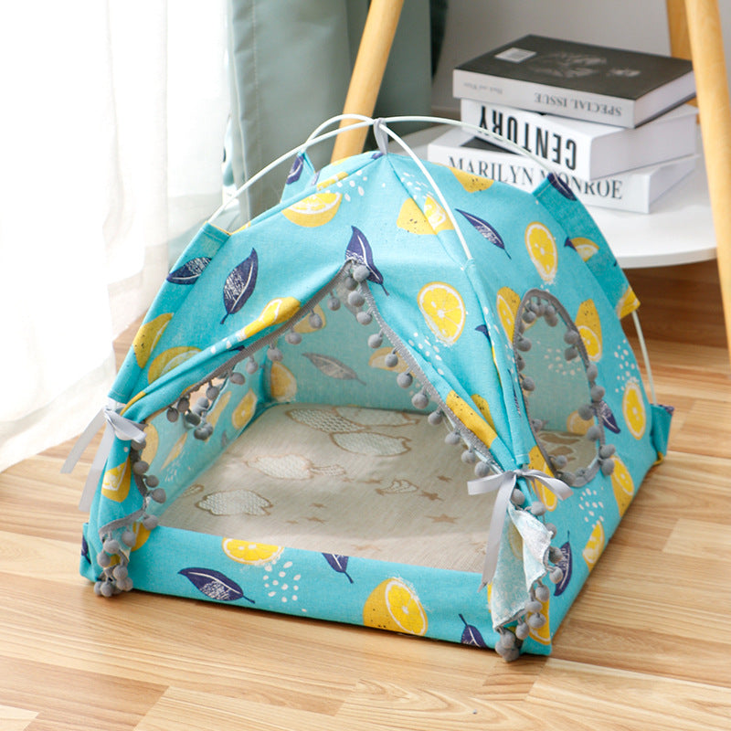 Enclosed Cat Tent Bed, Cherry, Size S