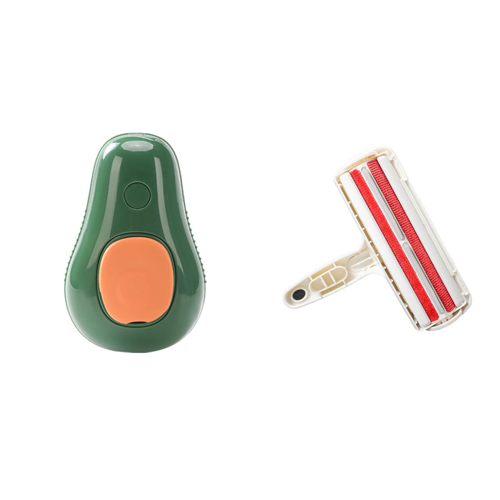 Avocado Steam Cat Brush, Self-Cleaning Grooming Comb, Cream White