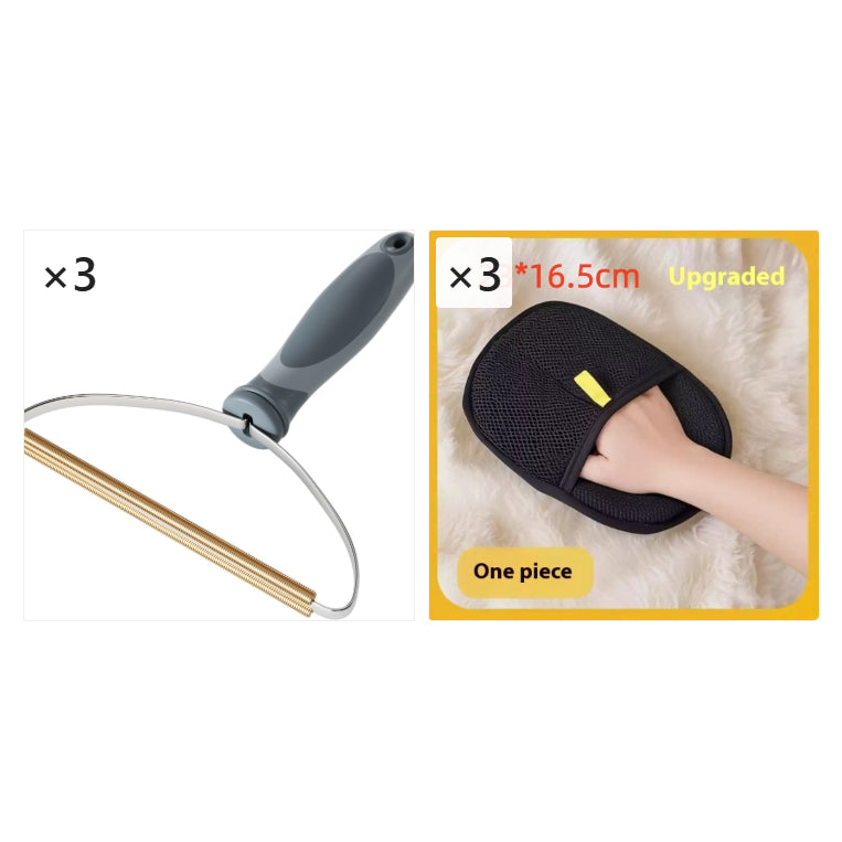 Dual-Sided Pet Hair Remover Grooming Glove for Cats