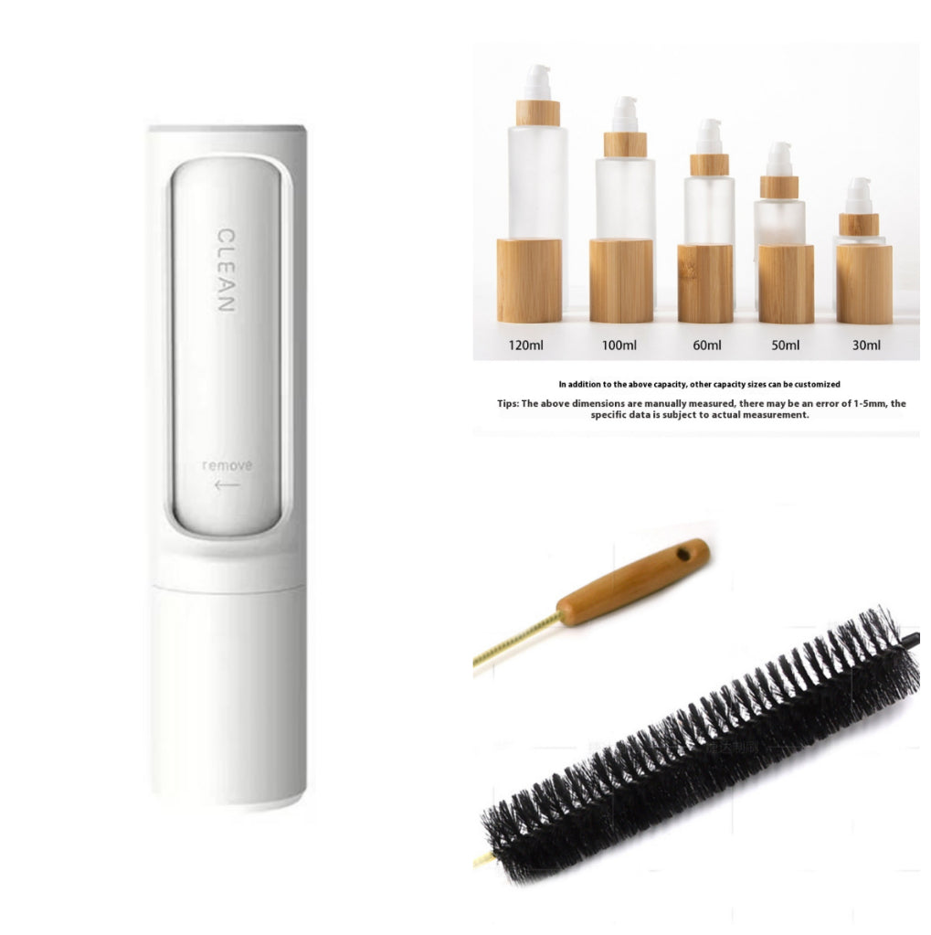 2-in-1 Reusable Pet Hair Remover Brush, Self-Cleaning, White