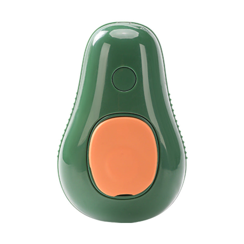 Avocado Steam Cat Brush, Self-Cleaning Grooming Comb, Cream White