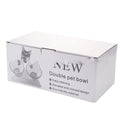 Elevated Cat Feeder Stand with Transparent Double Bowl