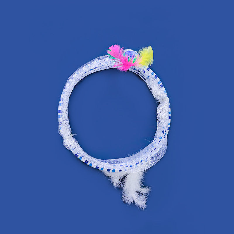 Foldable Cat Tunnel Toy, Blue