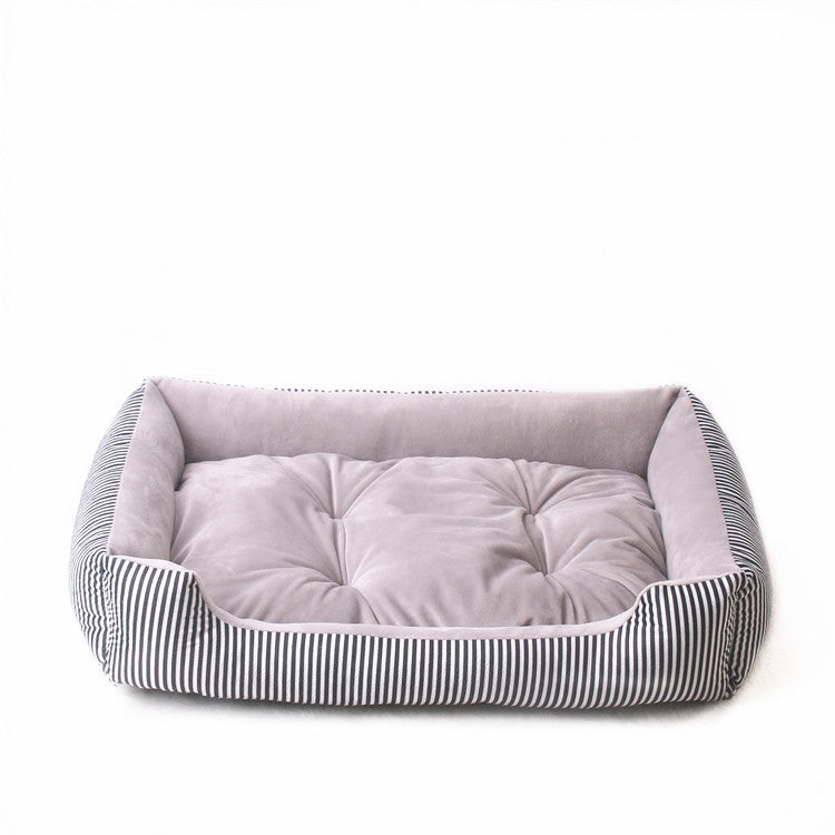 Dark Coffee Stripe Cat Bed, 45 cm Cloth Pet Nest