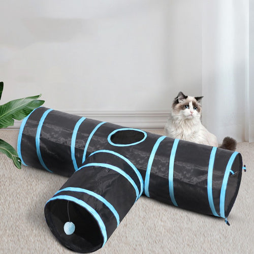 Foldable Black Cat Tunnel for Indoor Play