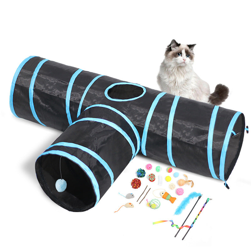 Foldable Black Cat Tunnel for Indoor Play