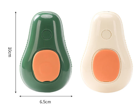Avocado Steam Cat Brush, Self-Cleaning Grooming Comb, Cream White